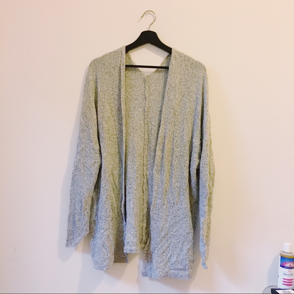 Brandy Melville open knit cardigan, grey